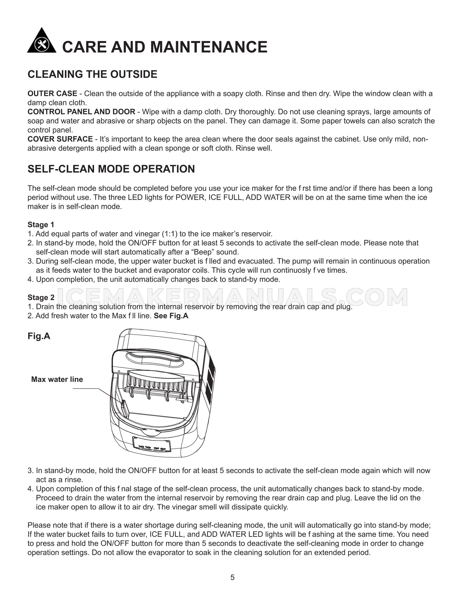 Danby DIM2500SSDB Ice Machine Use and Care Guide Ice Maker Manuals