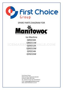 Manitowoc QD0212A Spare Parts Diagram