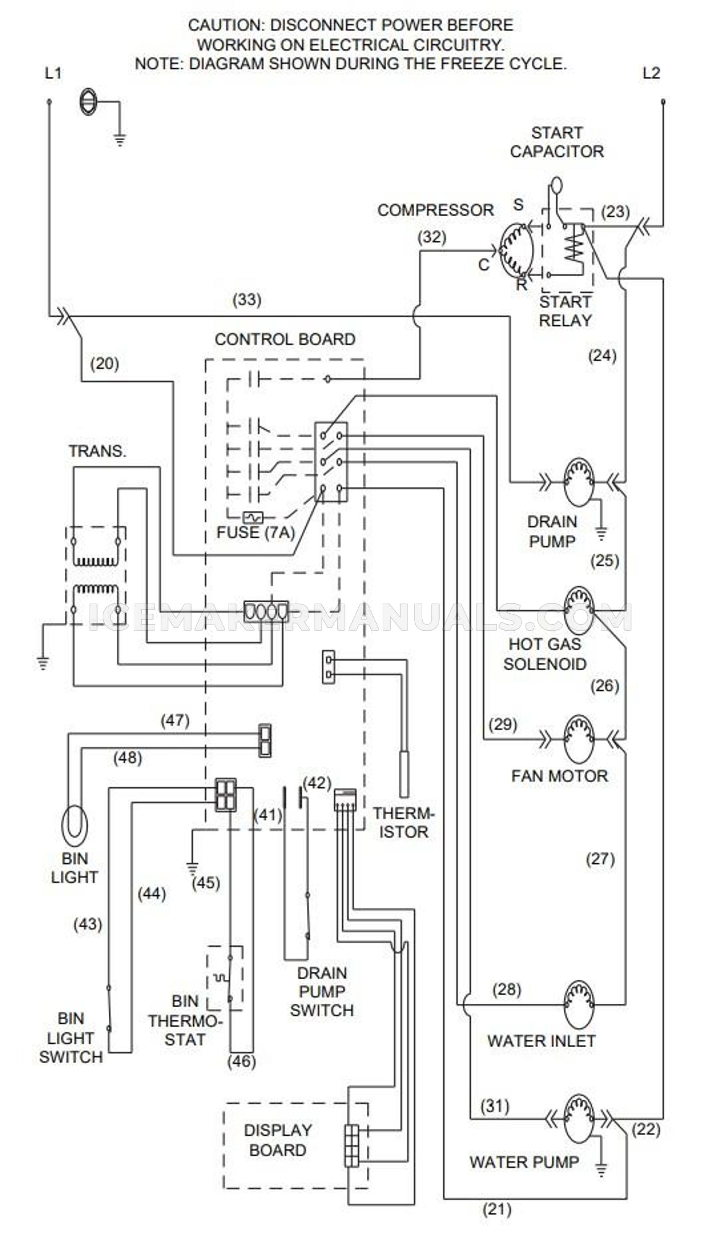 Manitowoc QM20A Ice Machine Wiring Diagrams | Ice Maker Manuals