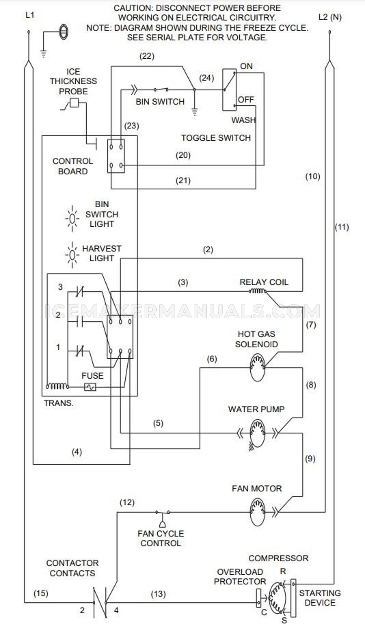 Manitowoc QM20A Ice Machine Wiring Diagrams Ice Maker Manuals