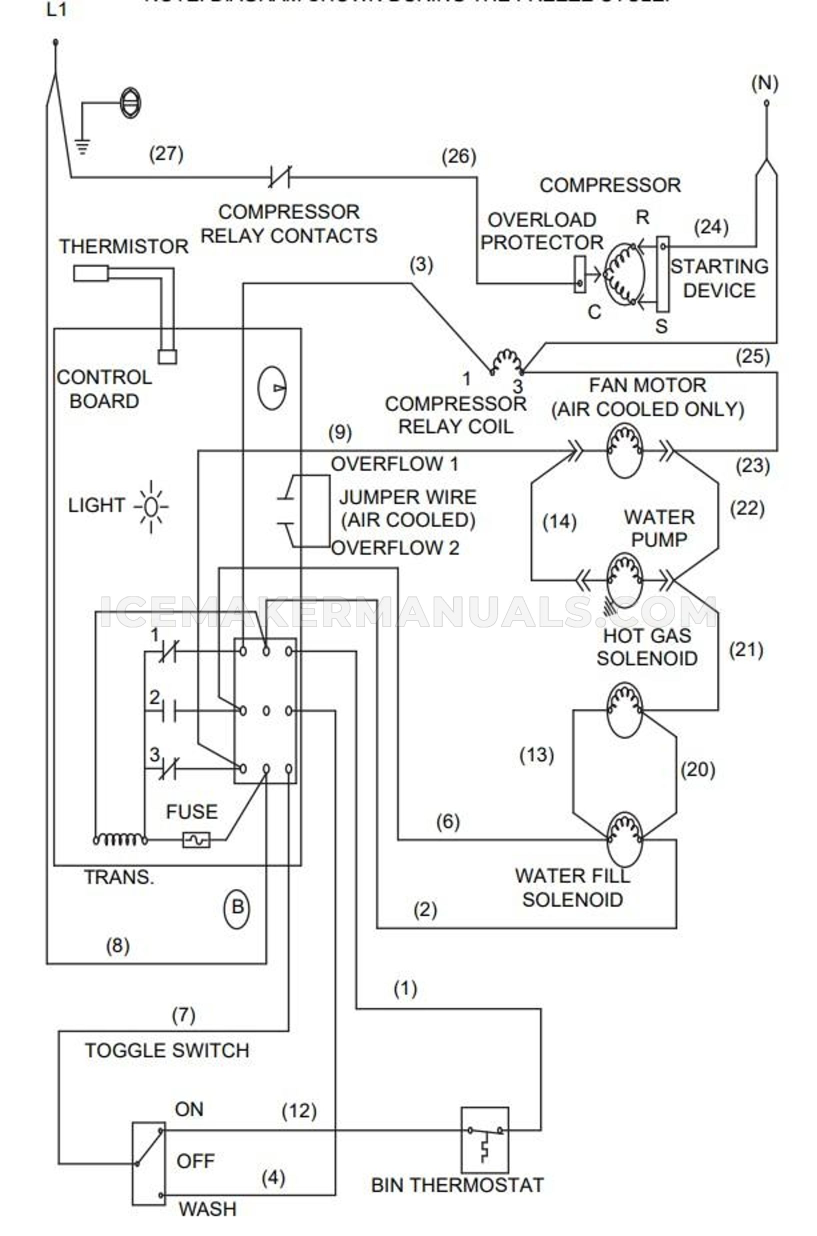 Manitowoc QM20A Ice Machine Wiring Diagrams | Ice Maker Manuals