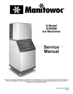 Manitowoc SY1005WM Service Manual