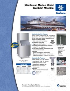 Manitowoc SY1005WM Specifications Sheet