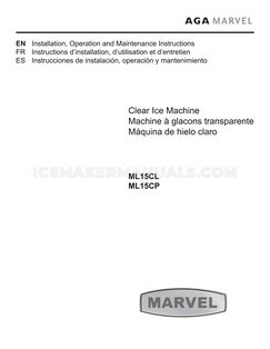 Marvel ML15CLP2RP Owners Guide
