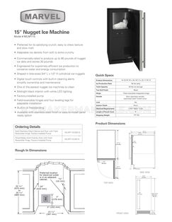 Marvel MLNP115IS01A Spec Sheet