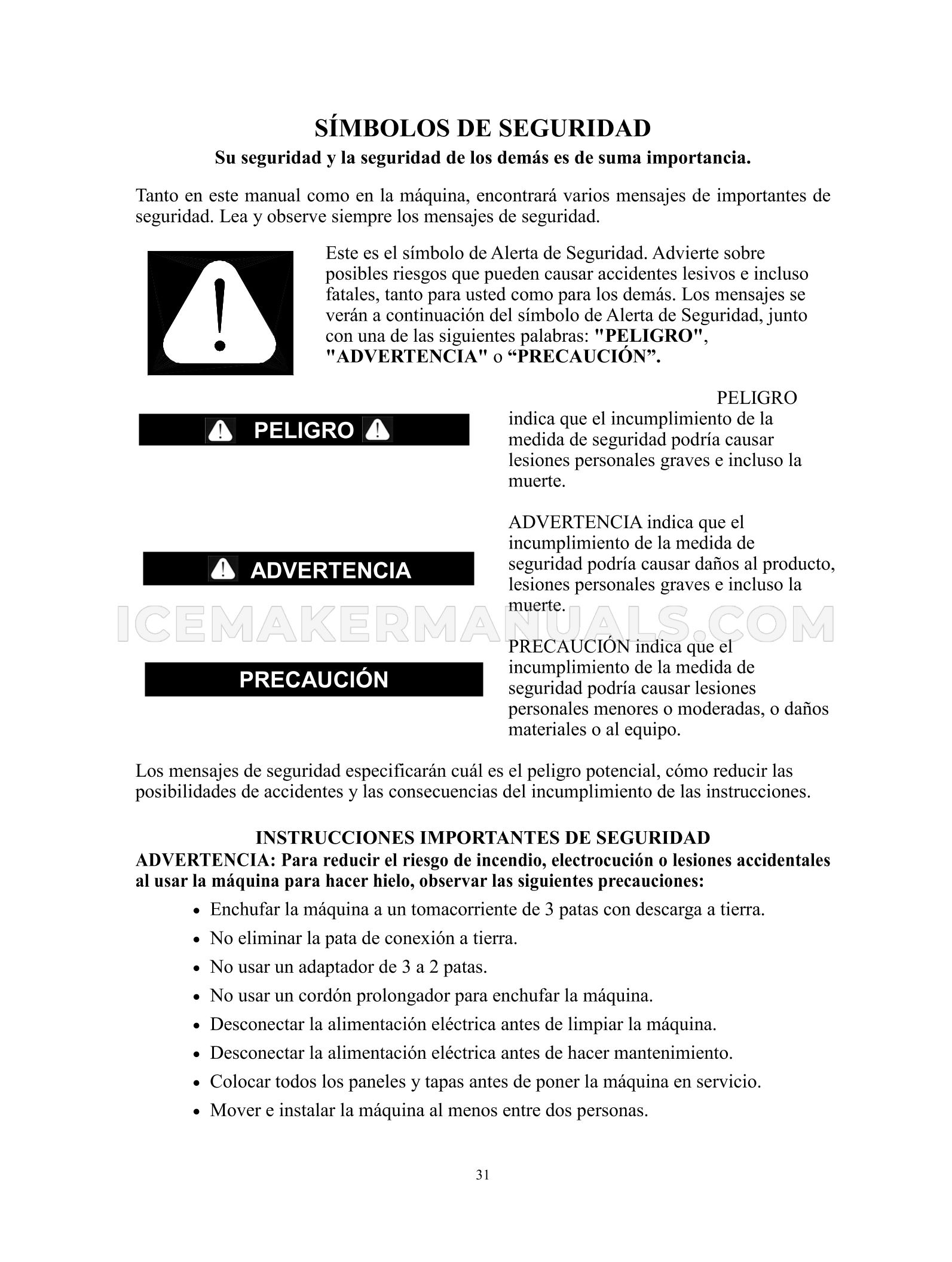 Summit BIM44GIF Ice Machine Use and Care Manual Ice Maker Manuals